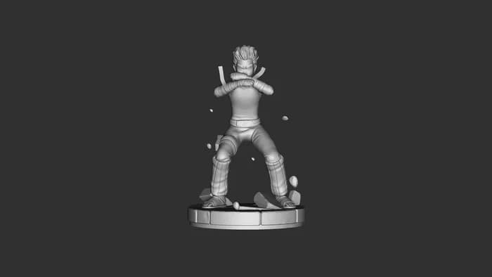 STL - rock lee naruto render 4