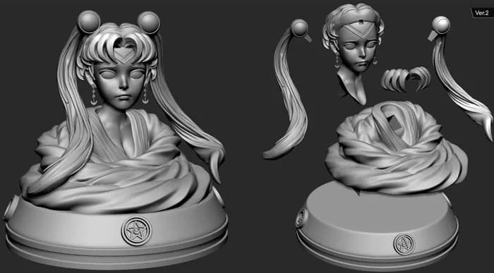STL - sailor moon bust