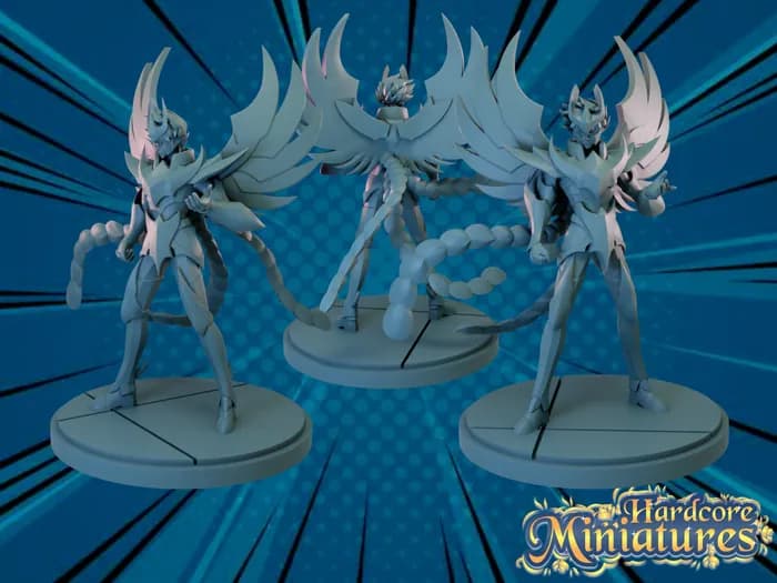 STL - saint seiya hardcore miniatures pack 4 render 4