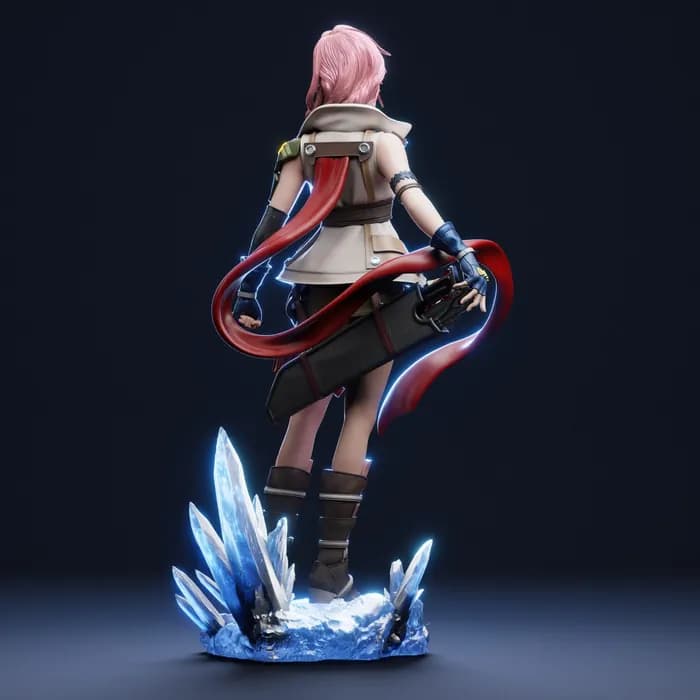 STL - 1 9 scale uncut lightning ca3d render 3
