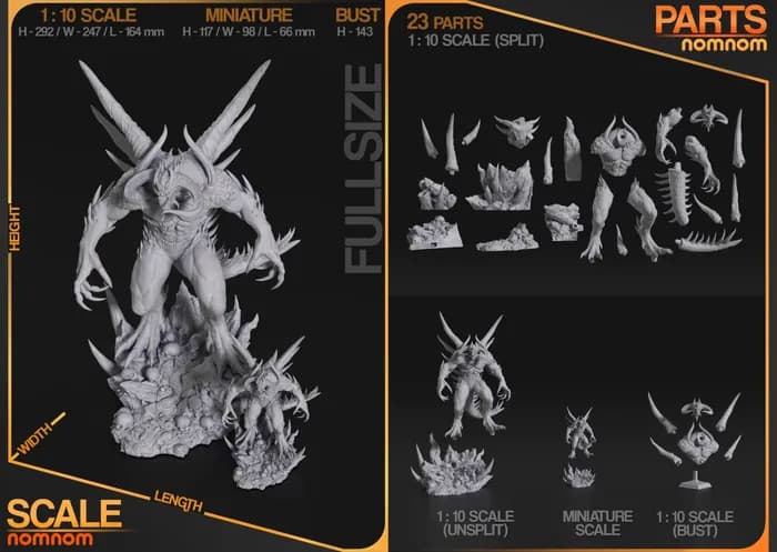 STL - 178mm split diablo@hehestl render 2
