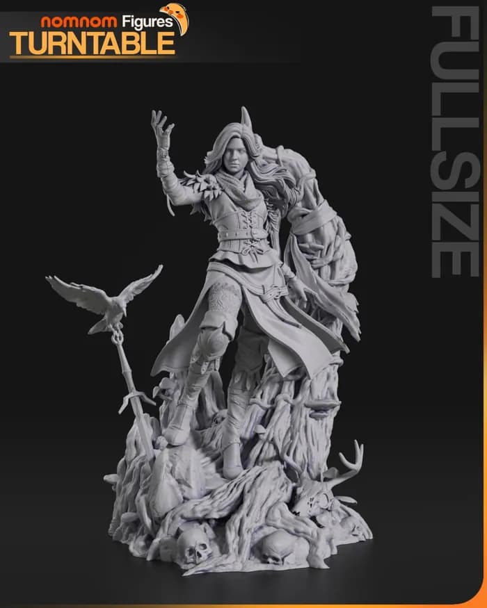 STL - 178mm split yennefer presupport render 2