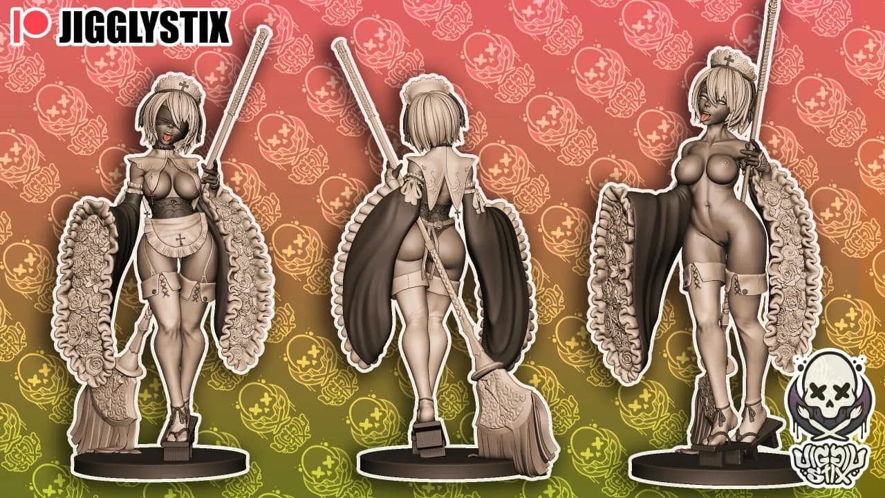 STL - 2B Maid Demonio render 4