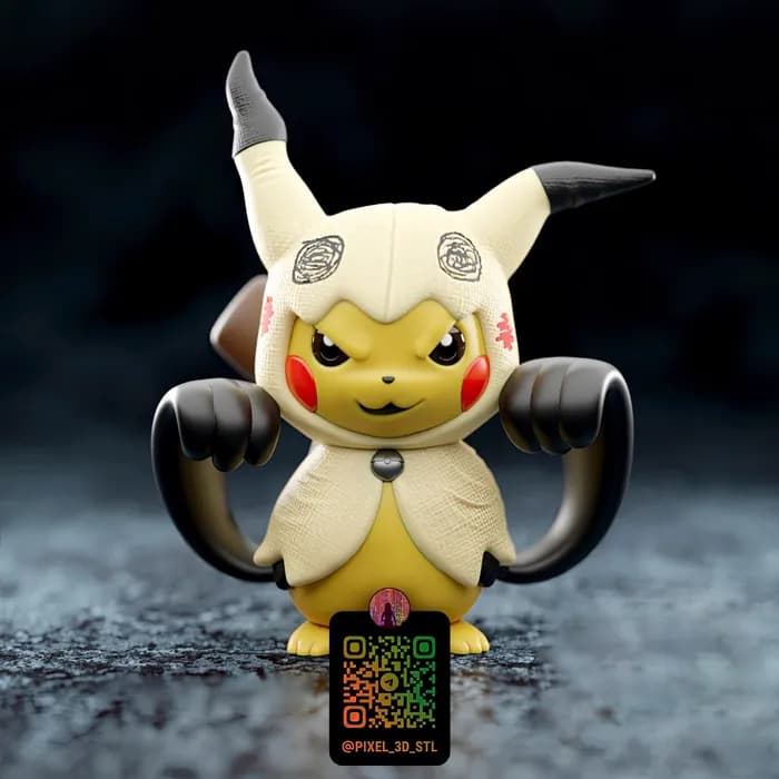 STL - 3d stl mimikyu pikachu pokemon