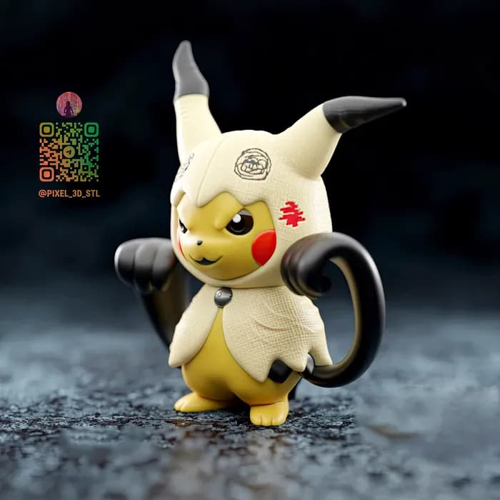 STL - 3d stl mimikyu pikachu pokemon render 2