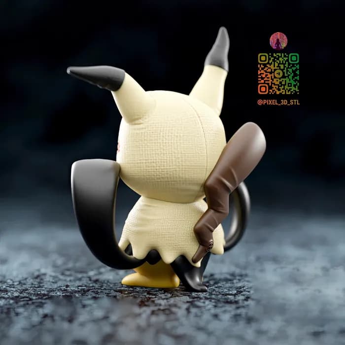 STL - 3d stl mimikyu pikachu pokemon render 3