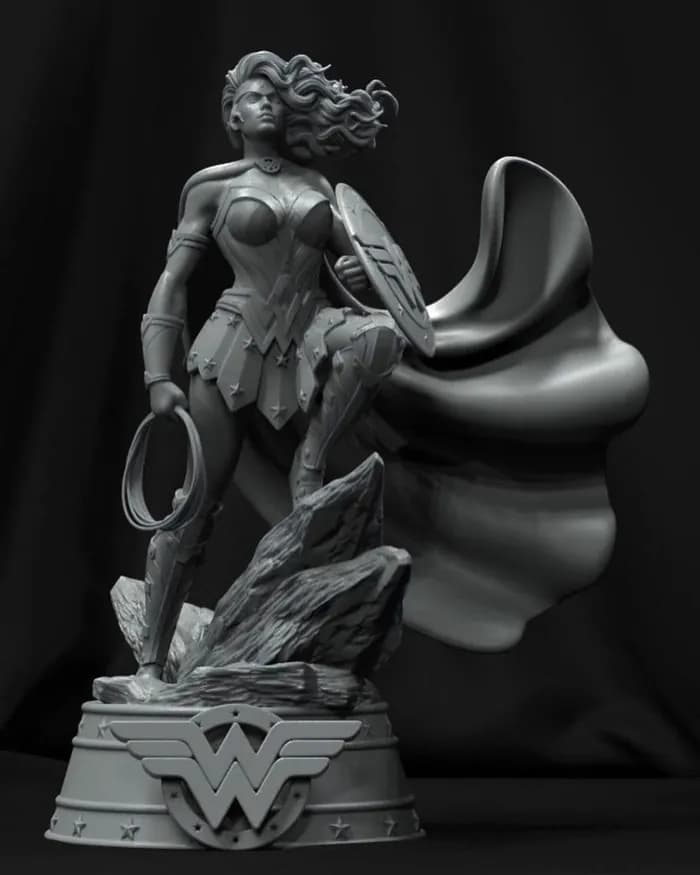 STL - 3dmcf wonder woman