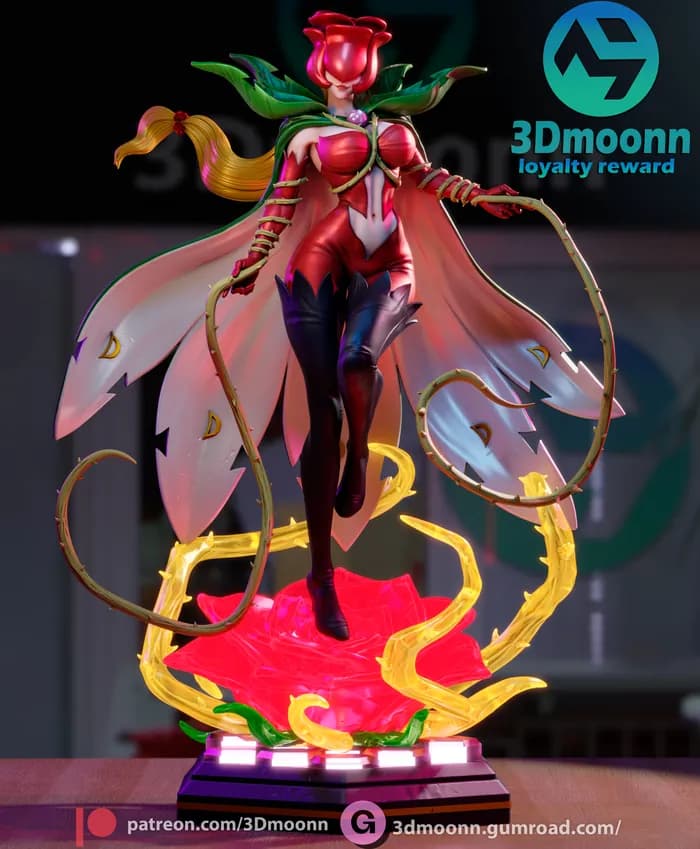 STL - 3dmoonn digimon rosemon
