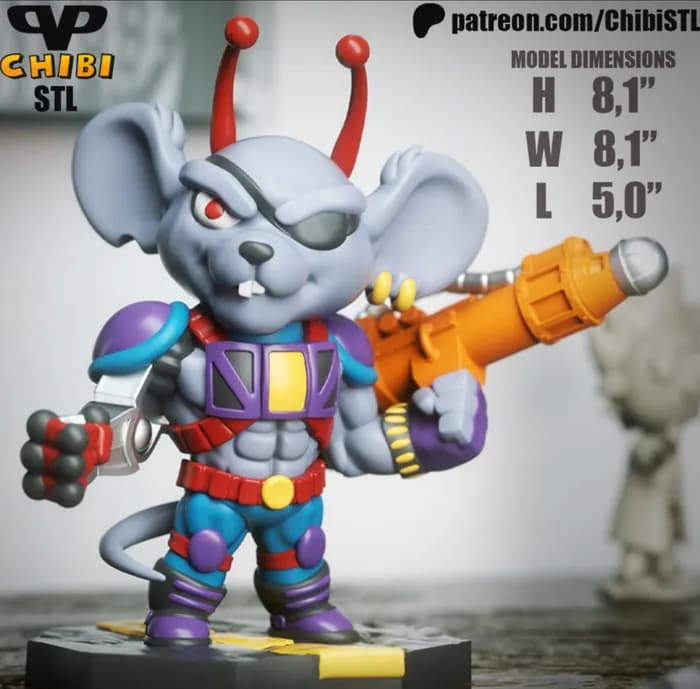 STL - 3dxm modo bmfm chibi