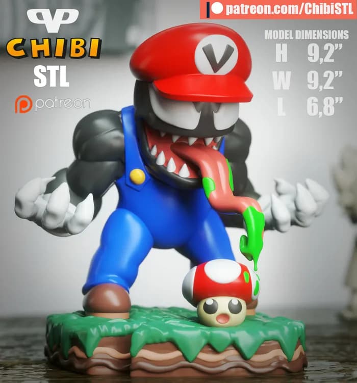 STL - 3dxm venomario chibi