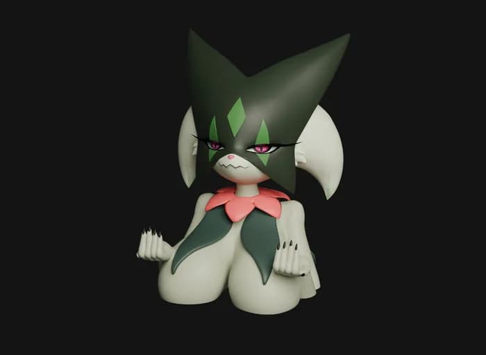 STL - 64 meowscarada phoneholder
