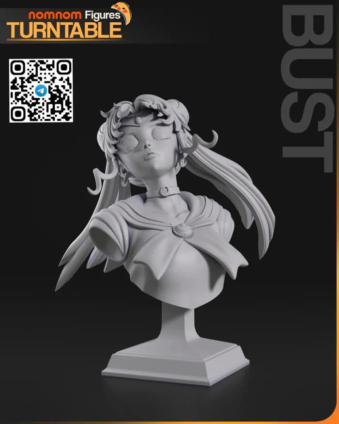 STL - 75mm sailormoon rar render 3