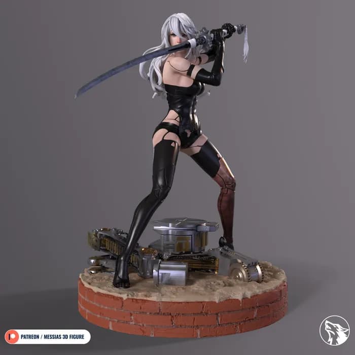 STL - a2 nier automata render 3