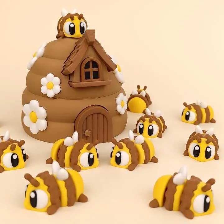 STL - Abeja Flexible con Colmena