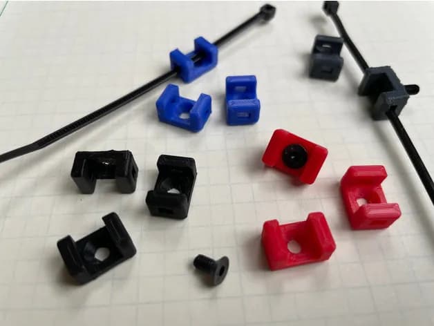STL - Abrazaderas para cables render 3