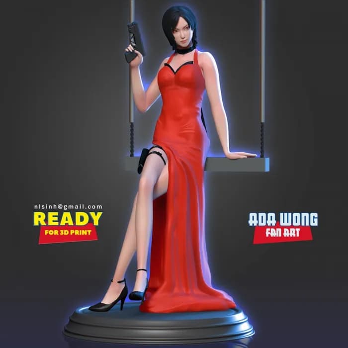 STL - ada wong fanart 3d