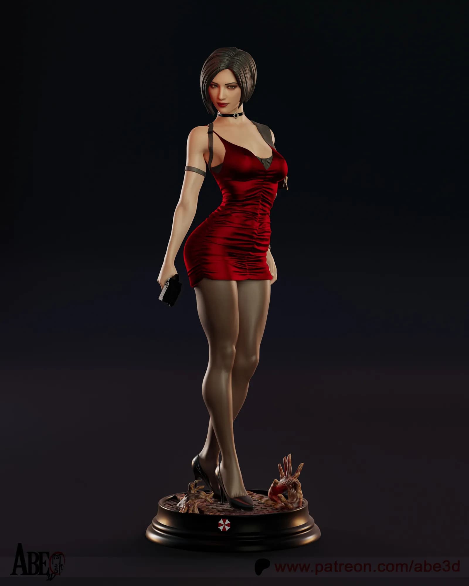 STL - Ada Wong figura de acción render 2