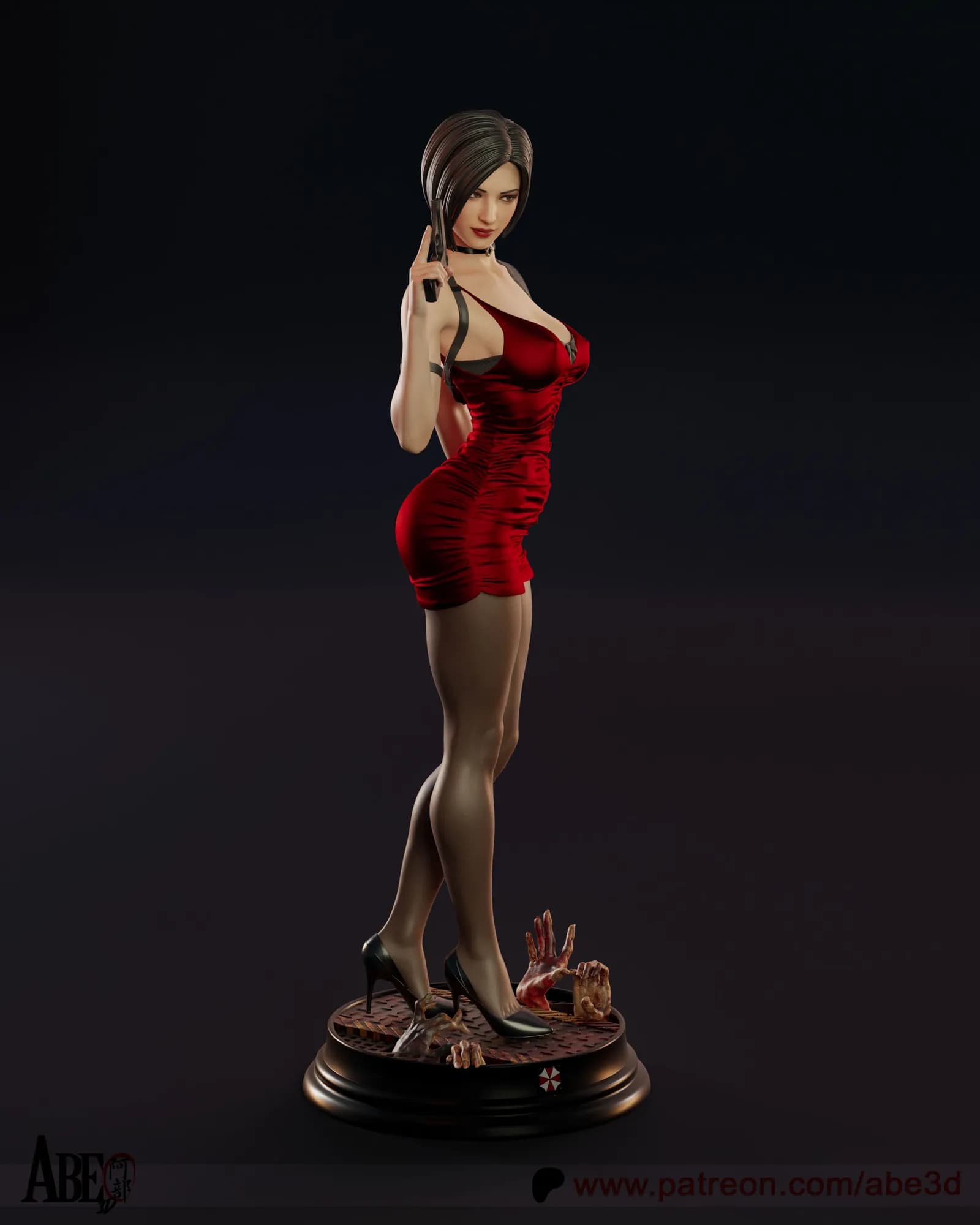 STL - Ada Wong figura de acción render 5