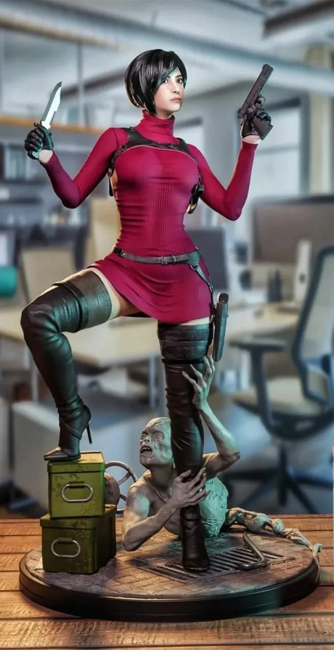 STL - Ada Wong figura de acción 2 render 2