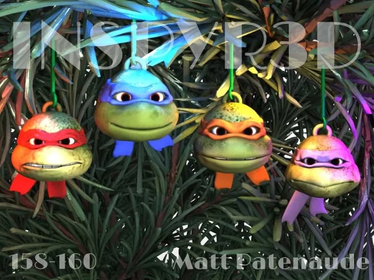 STL - Adornos de las Tortugas Ninja