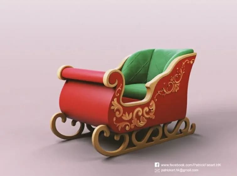 STL - Adornos Navideños de Pikachu render 3