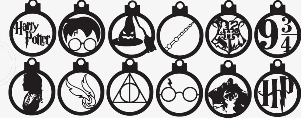 STL - Adornos Navideños Harry Potter