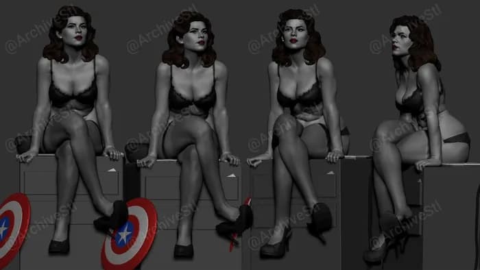 STL - agent carter by pablo perdomo render 3