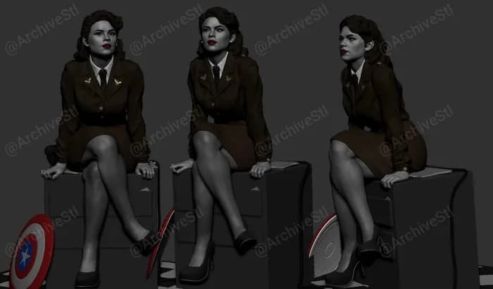 STL - agent carter by pablo perdomo render 4