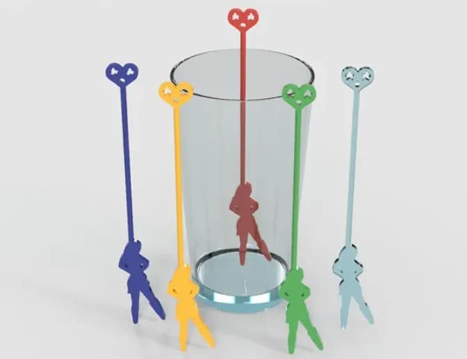 STL - Agitador de cócteles bailarina