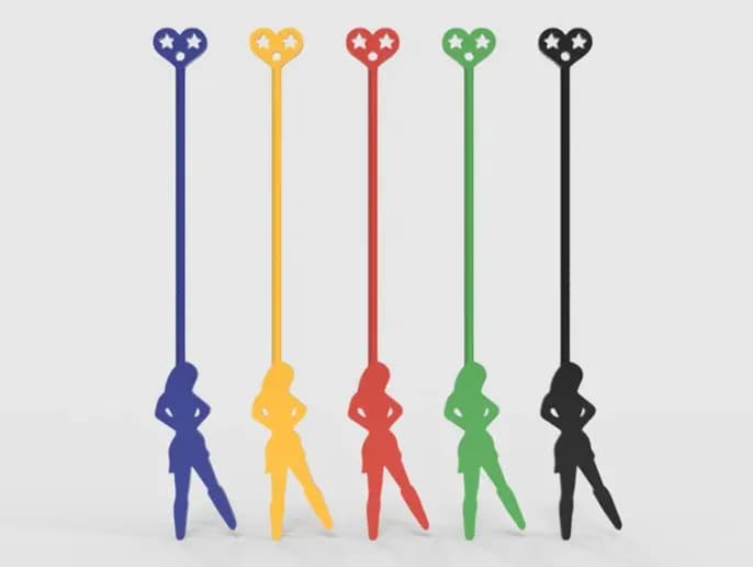 STL - Agitador de cócteles bailarina render 3