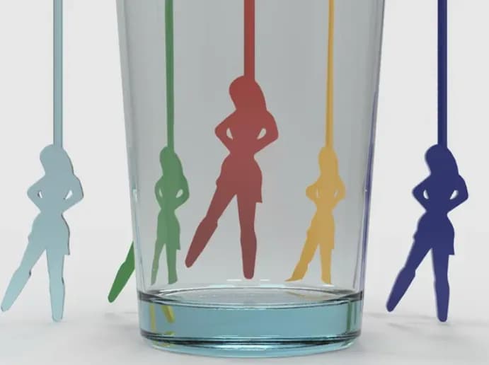 STL - Agitador de cócteles bailarina render 4