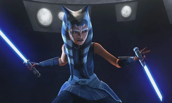 STL - Ahsoka Tano con Sable de Luz render 3