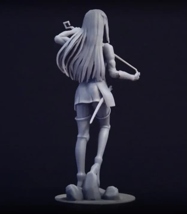 STL - Aiz Wallenstein Danmachi Figura render 2