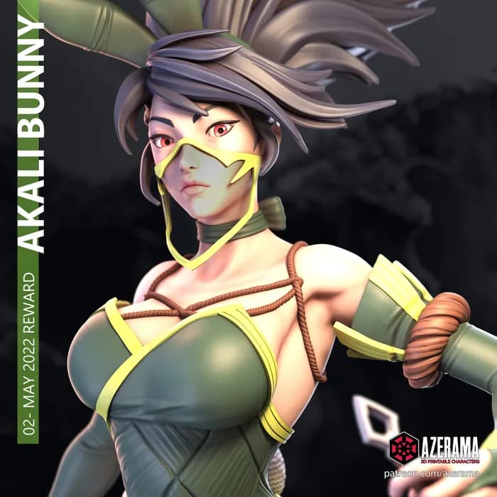 STL - Akali Bunny Girl