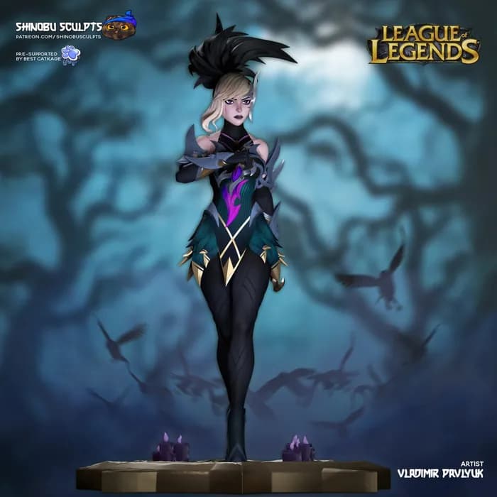 STL - akali lol render 3