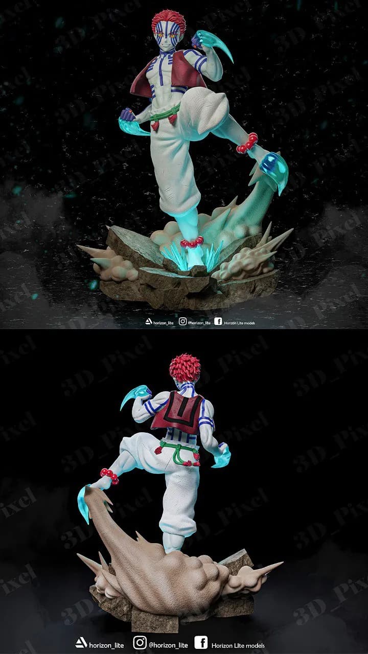 STL - Akaza Pixel Demon Slayer