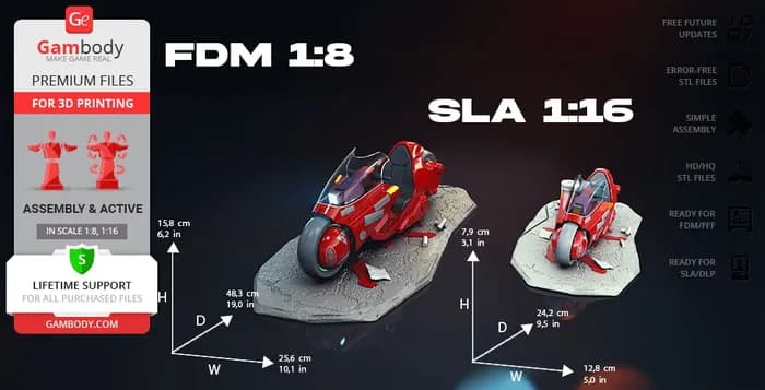 STL - akira kanedas bike render 2