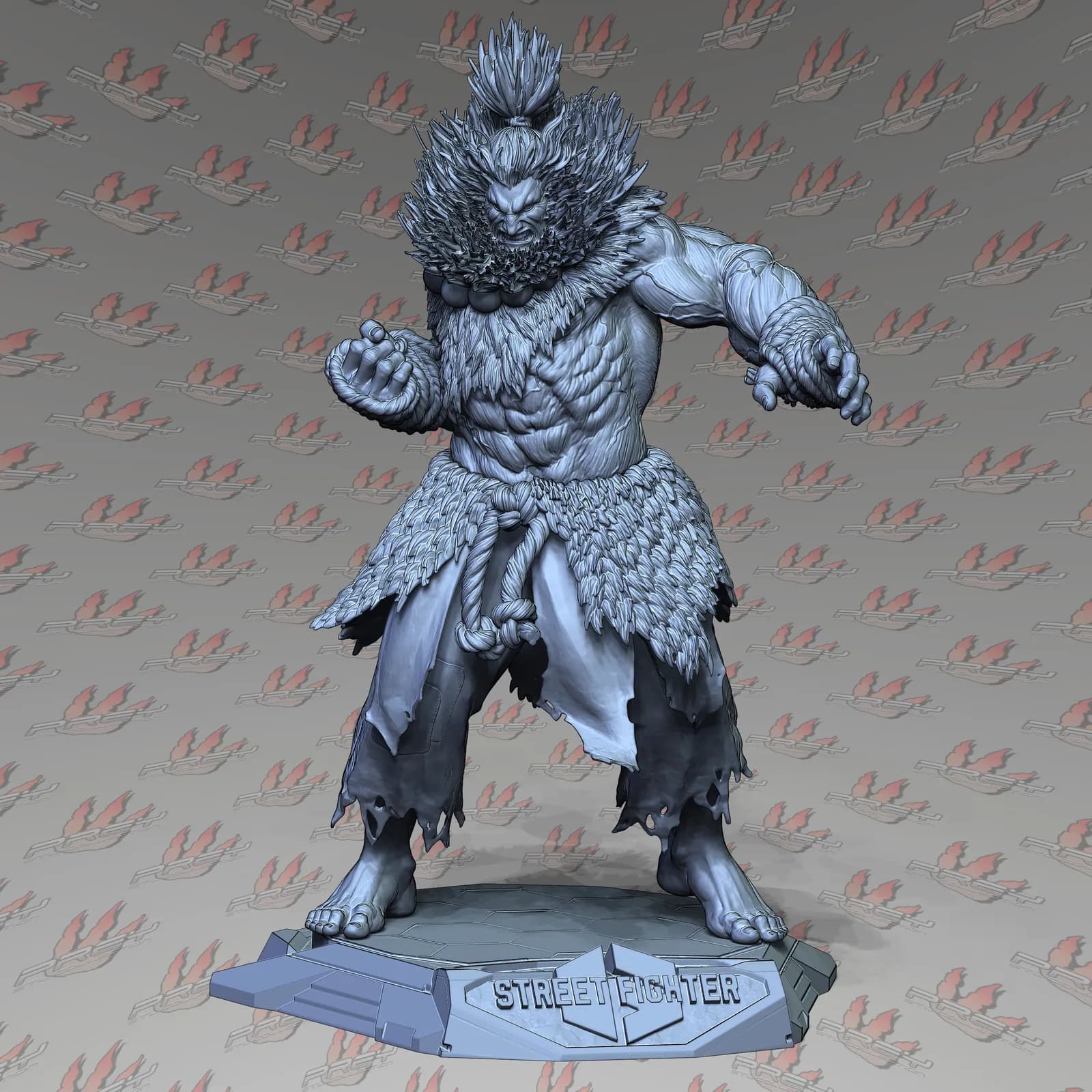 STL - Akuma de Street Fighter render 3