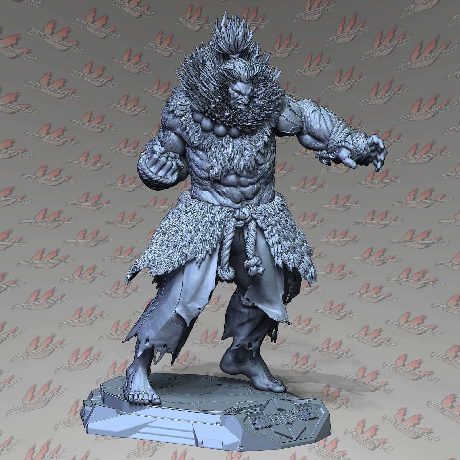 STL - Akuma de Street Fighter render 4