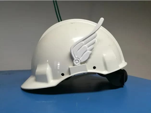 STL - Alas para casco de seguridad render 3