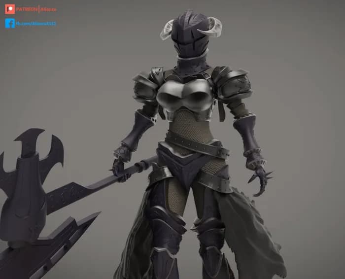 STL - albedo armor render 2