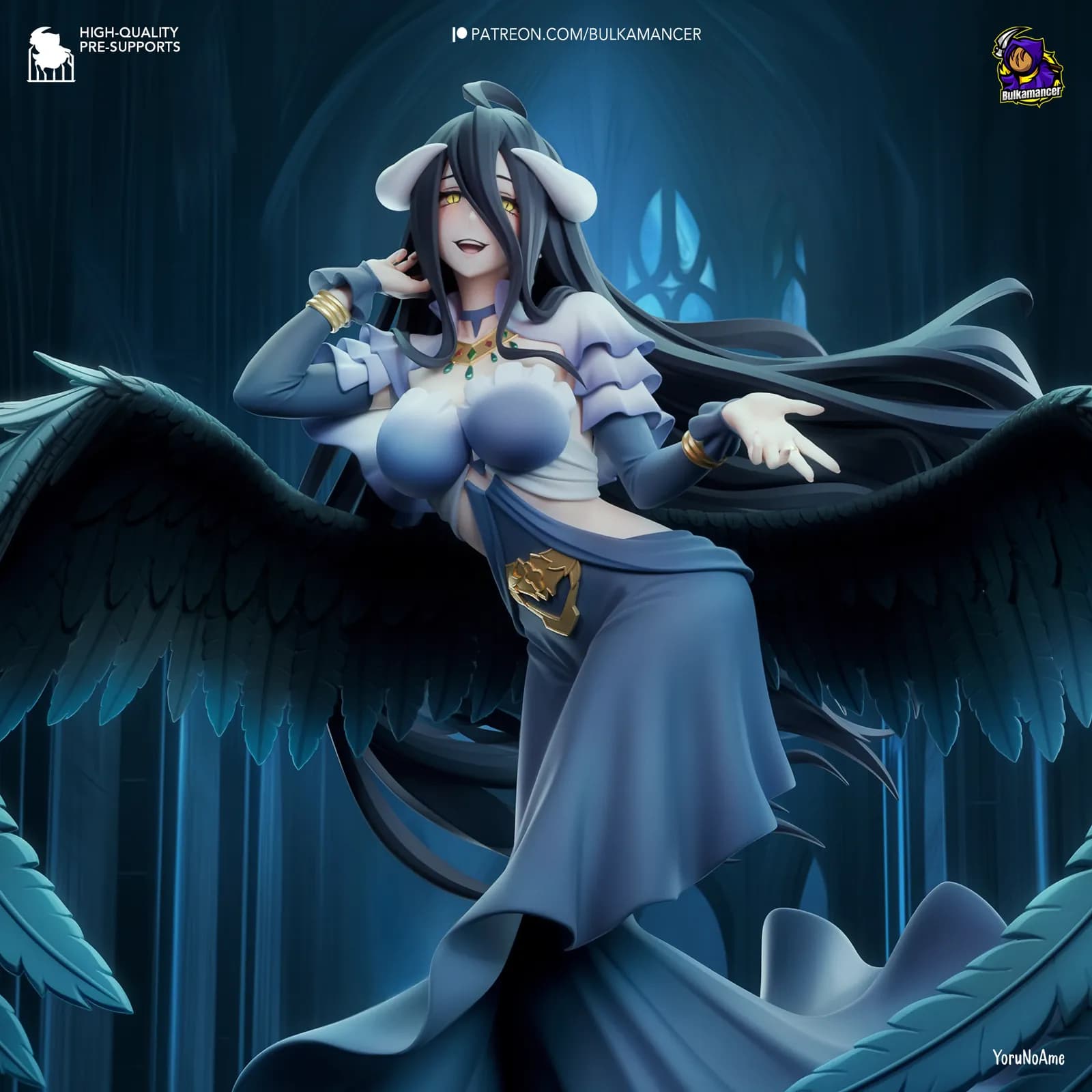 STL - Albedo Overlord Figura render 2