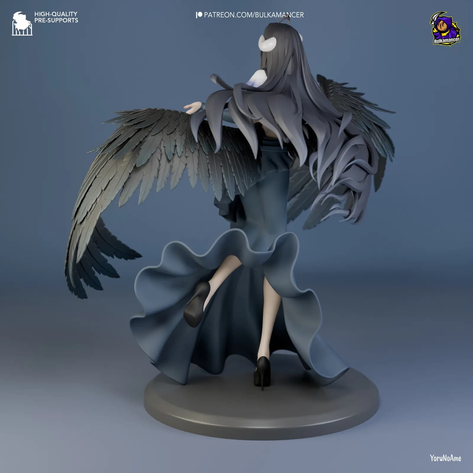 STL - Albedo Overlord Figura render 4