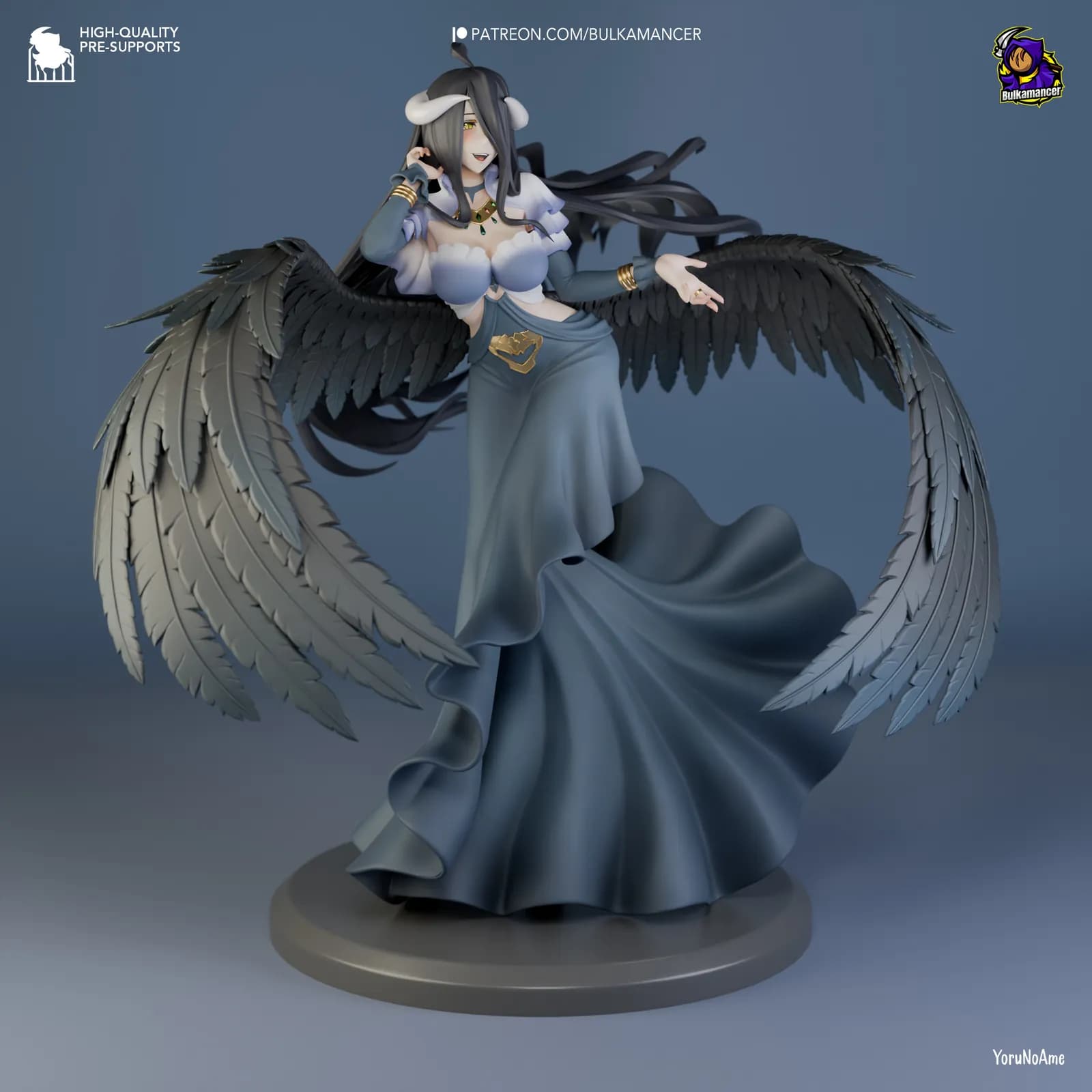 STL - Albedo Overlord Figura render 5