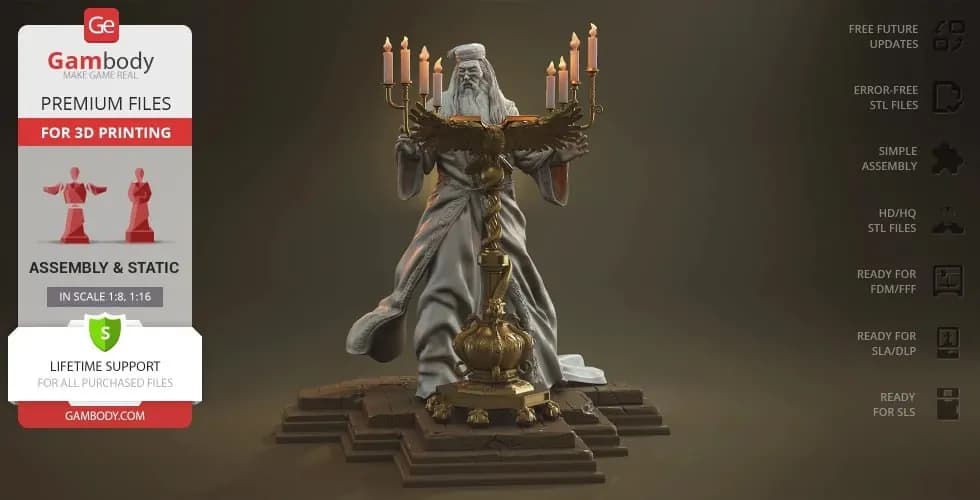 STL - Albus Dumbledore con candelabro