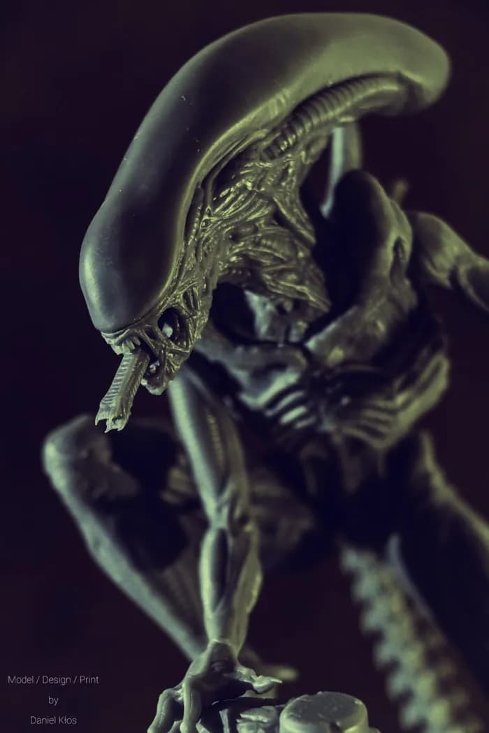 STL - alien statue fanart render 4