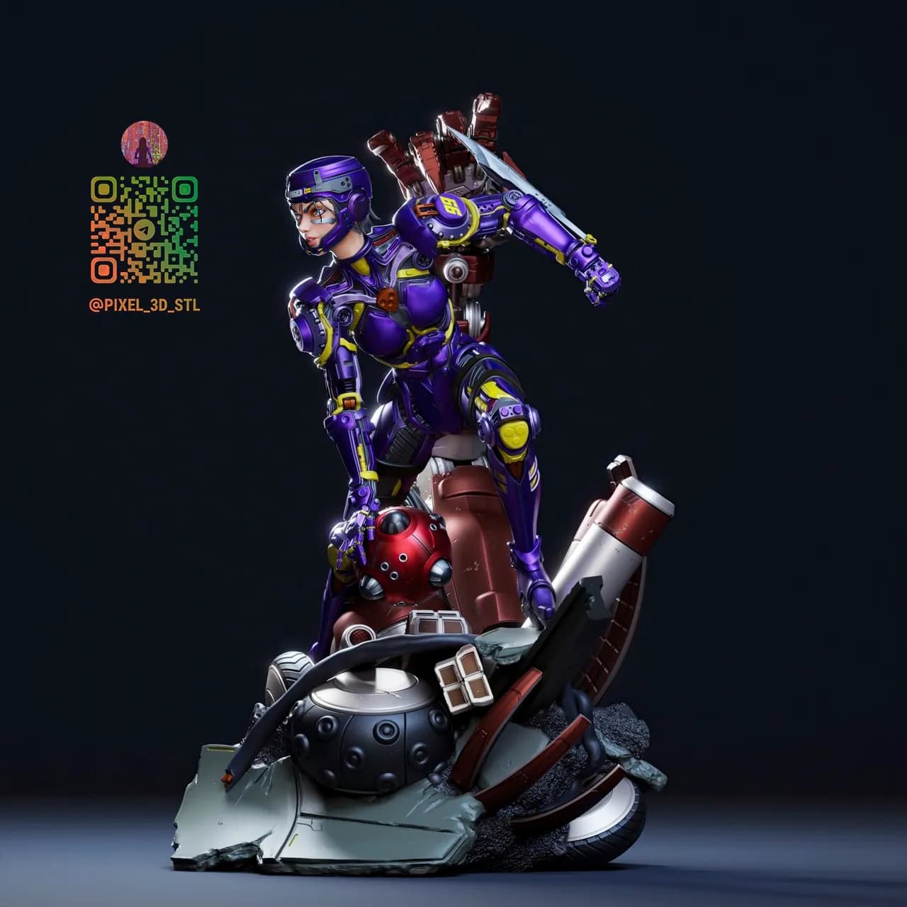 STL - Alita Ángel de Combate 2 render 2