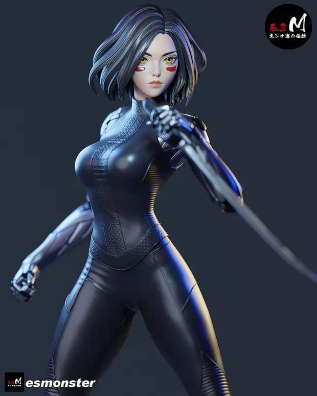 STL - Alita: Battle Angel render 4