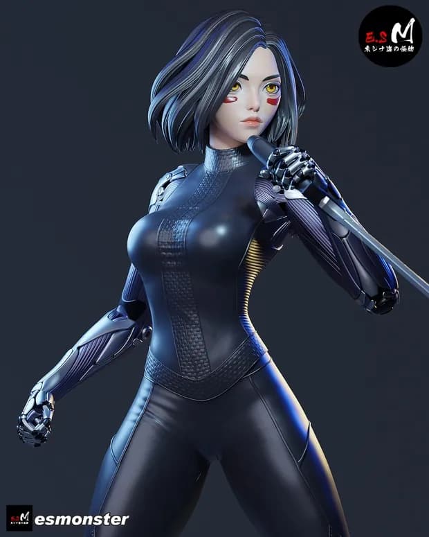 STL - Alita: Battle Angel render 5