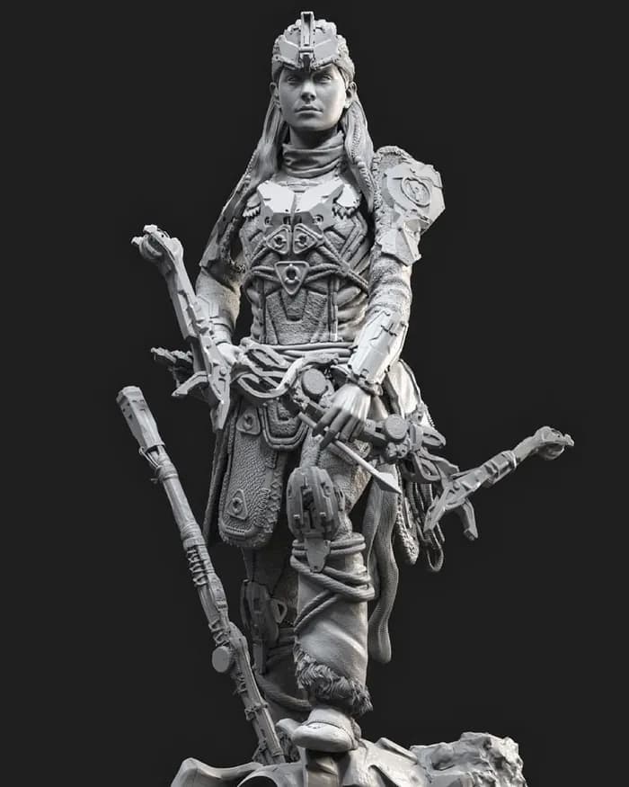 STL - aloy horizon zero dawn render 3